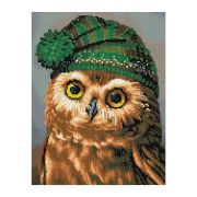 Алмазная мозаика ТРИ СОВЫ «Сова», 30*40см, холст, картонная коробка с пластиковой ручкой