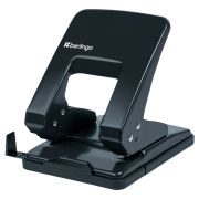 Дырокол Berlingo «Universal» 40л., металлический, черный, с линейкой