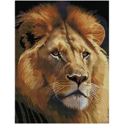 Алмазная мозаика ТРИ СОВЫ «Царь зверей», 40*50см, холст на деревянном подрамнике, картонная коробка с пластиковой ручкой