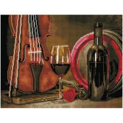 Алмазная мозаика ТРИ СОВЫ «Натюрморт», 40*50см, холст на деревянном подрамнике, картонная коробка с пластиковой ручкой