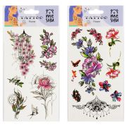Наклейка-тату MESHU «Flower», 22*10см, инд. уп., европодвес