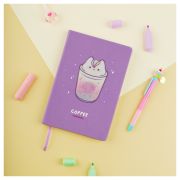 Ежедневник недатированный, А5, 136л., кожзам, MESHU «Magic. Catffee house», тон. блок, аппликация с анимированным изображением, закладка-ляссе