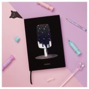 Ежедневник недатированный, А5, 136л., кожзам, MESHU «Magic. Ice cream», тон. блок, аппликация с анимированным изображением, закладка-ляссе