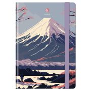 Ежедневник недатированный А5, 128л., 7БЦ, BG «Горный пейзаж», матовая ламинация, тиснение фольгой, на резинке