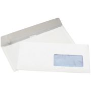 Конверт почтовый DL 110*220 мм ЧИСТЫЙ, с правым окном, отр.лента, внутр. запечатка, Berlingo