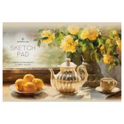 Альбом для рисования 40л., А4, на скрепке Greenwich Line «Flowers and tea», 120г/м2