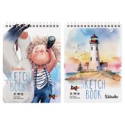 Скетчбук для акварели 20л., А5 BG «Поднять паруса!», на гребне, матовая ламинация, 180г/м2