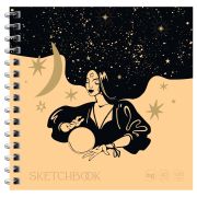 Скетчбук 40л., 170*170 BG «Divination», на гребне, матовая ламинация, фольга, Soft Touch, 120г/м2