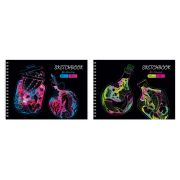 Скетчбук 60л., А5 BG «Imagine», на гребне, матовая ламинация, выборочный лак, 120г/м2