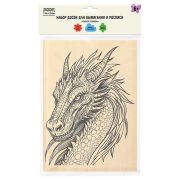 Набор досок для выжигания и росписи по дереву ТРИ СОВЫ «Рыцарь и дракон», 4шт., 15*21см, пакет с европодвесом