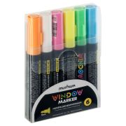 Набор меловых маркеров MunHwa «Window» для декора по стеклу/доскам/штендерам 6цв.