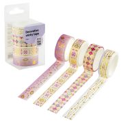 Набор клейких декоративных лент MESHU «Stars», 4шт