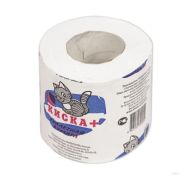 Бумага туалетная 1-слойная  «Киска» с втулкой 50 м 1/32шт