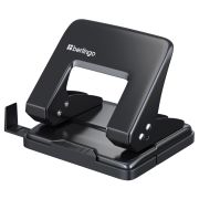 Дырокол Berlingo «Universal» 20л., металлический, черный, с линейкой