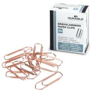 Скрепки 26 мм омедненные DURABLE (Германия) 100 шт в картонной коробке